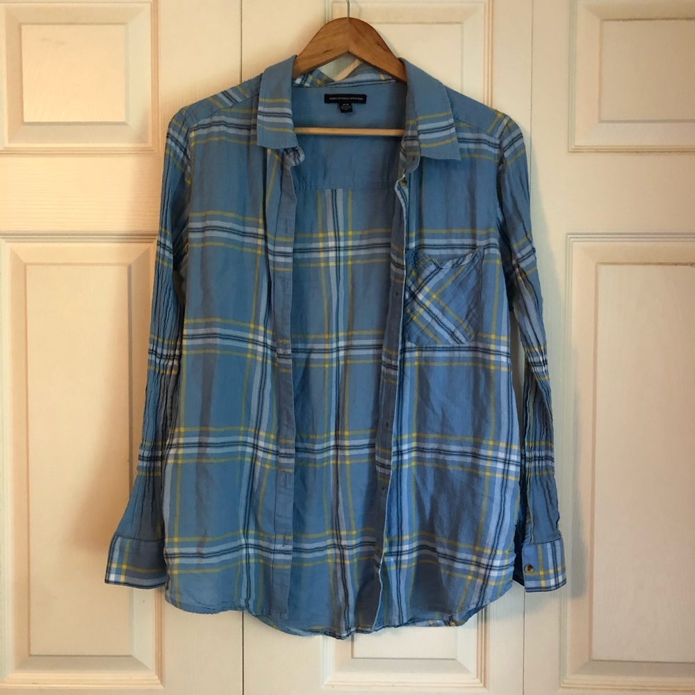 American Eagle Blue Flannel